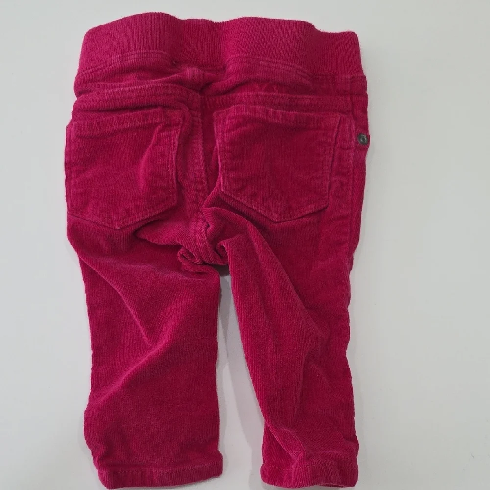 GAP + Little Treasure Pants Corduroy Polka Dot Legging Pink White Size 0-3M 3-6M